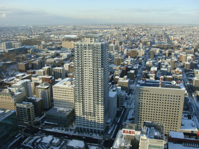 JRタワーから見た札幌市内の画像